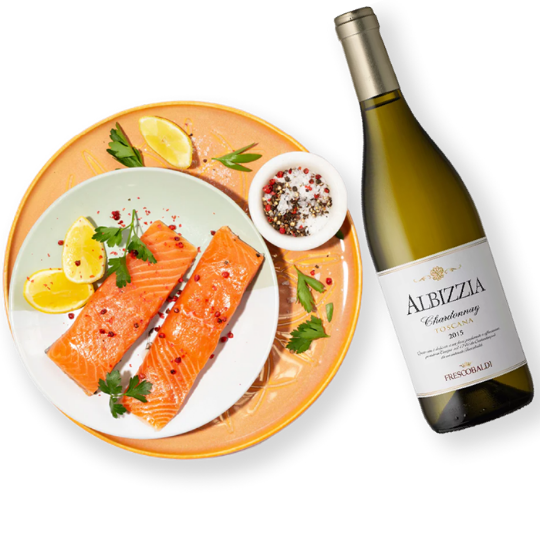 Picture of 800 g Norwegian Salmon Fillet & Albizzia (Chardonnay)