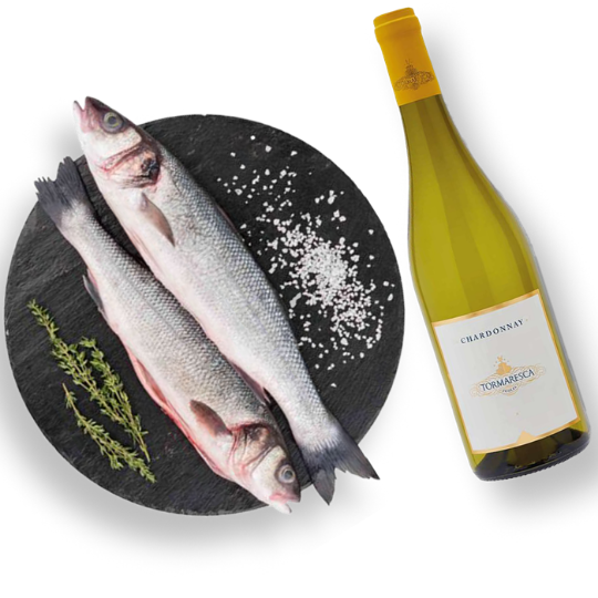 Picture of 2x Seabass & Chardonnay